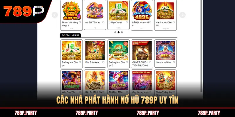 CÁC NHÀ PHÁT HÀNH NỔ HŨ 789P UY TÍN