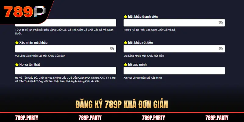 ĐĂNG KÝ 789P KHÁ ĐƠN GIẢN