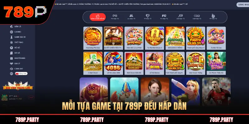 MỖI TỰA GAME TẠI 789P ĐỀU HẤP DẪN