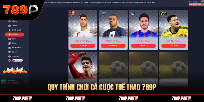 QUY TRÌNH CHƠI CÁ CƯỢC THỂ THAO 789P